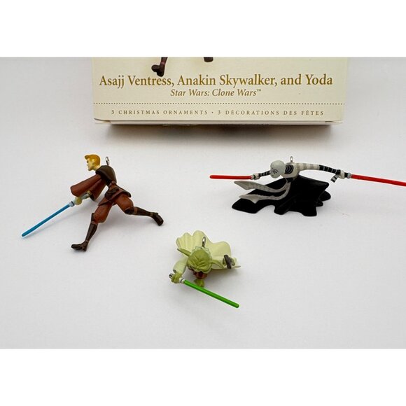 Hallmark Star Wars Clone War Mini Ornaments Asajj Ventress Anakin Skywalker Yoda - Picture 8 of 9